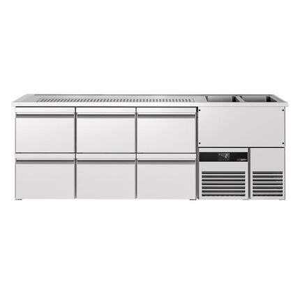 GGM Gastro Tủ Bia Trực Tiếp / Kegerator PREMIUM - 2500x700mm - 6 Ngăn Kéo