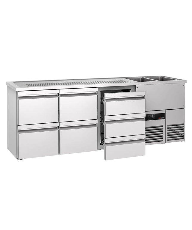 GGM Gastro Tủ Bia Trực Tiếp / Kegerator PREMIUM - 2500x700mm - 7 Ngăn Kéo