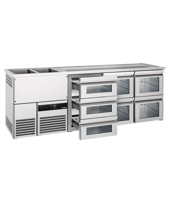 GGM Gastro Tủ Bia Trực Tiếp / Kegerator PREMIUM - 2500x700mm - 7 Ngăn Kéo