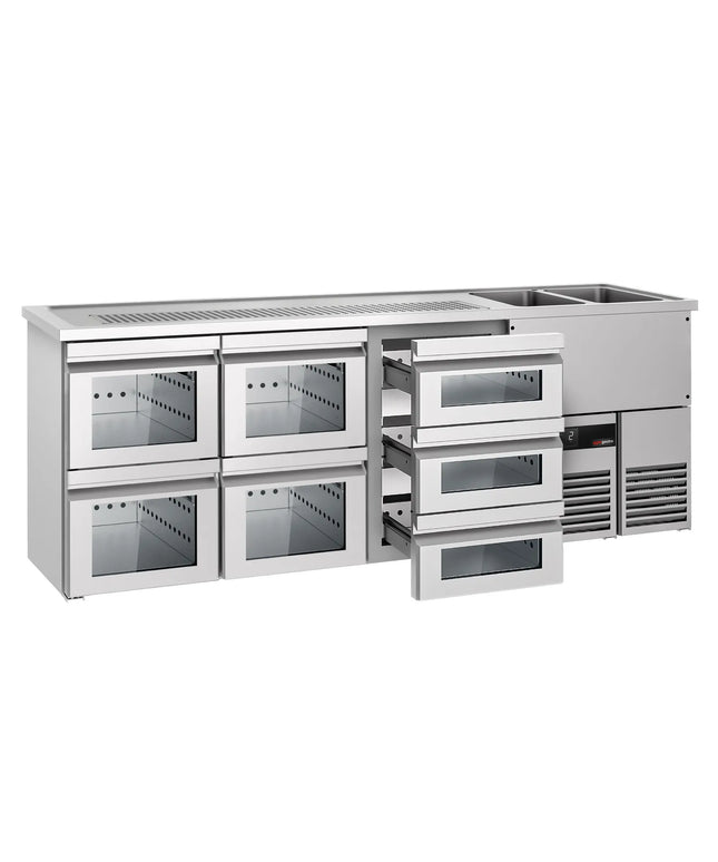 GGM Gastro Tủ Bia Trực Tiếp / Kegerator PREMIUM - 2500x700mm - 7 Ngăn Kéo