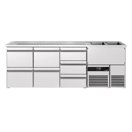 GGM Gastro Tủ Bia Trực Tiếp / Kegerator PREMIUM - 2500x700mm - 7 Ngăn Kéo