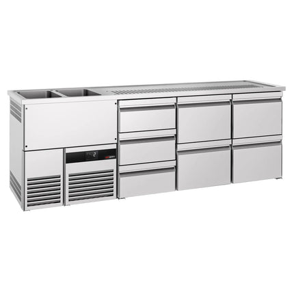 GGM Gastro Tủ Bia Trực Tiếp / Kegerator PREMIUM - 2500x700mm - 7 Ngăn Kéo