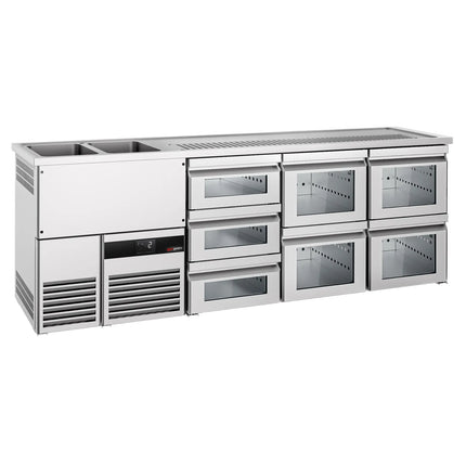 GGM Gastro Tủ Bia Trực Tiếp / Kegerator PREMIUM - 2500x700mm - 7 Ngăn Kéo