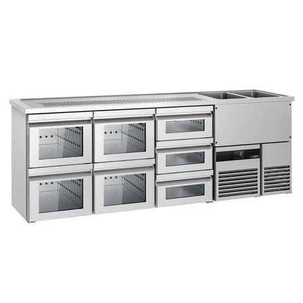GGM Gastro Tủ Bia Trực Tiếp / Kegerator PREMIUM - 2500x700mm - 7 Ngăn Kéo