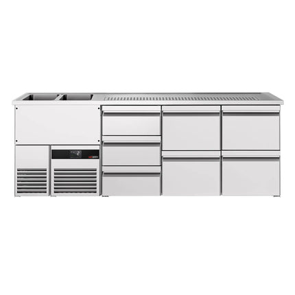 GGM Gastro Tủ Bia Trực Tiếp / Kegerator PREMIUM - 2500x700mm - 7 Ngăn Kéo