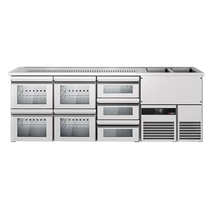 GGM Gastro Tủ Bia Trực Tiếp / Kegerator PREMIUM - 2500x700mm - 7 Ngăn Kéo