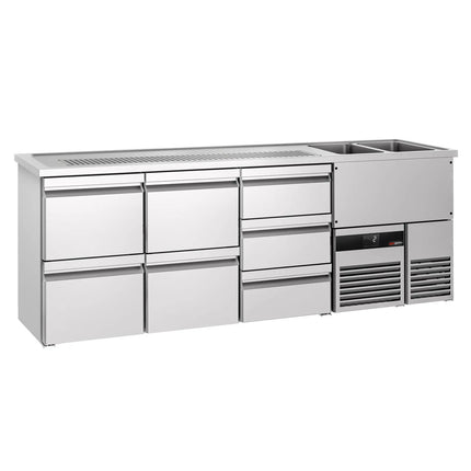 GGM Gastro Tủ Bia Trực Tiếp / Kegerator PREMIUM - 2500x700mm - 7 Ngăn Kéo