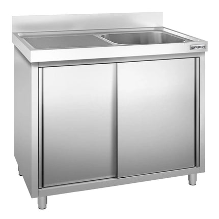 GGM Gastro Tủ Bồn Rửa Inox PREMIUM - 1000x700mm - 1 Chậu Bên Phải