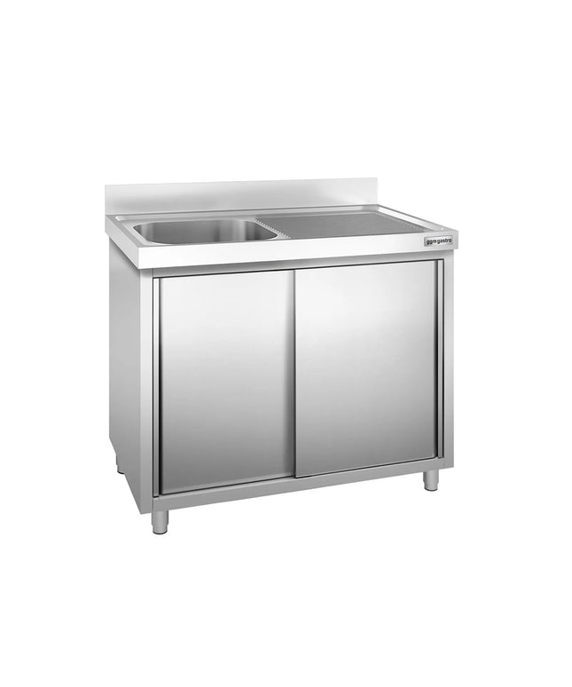GGM Gastro Tủ Bồn Rửa Inox PREMIUM - 1000x700mm - 1 Chậu Bên Trái