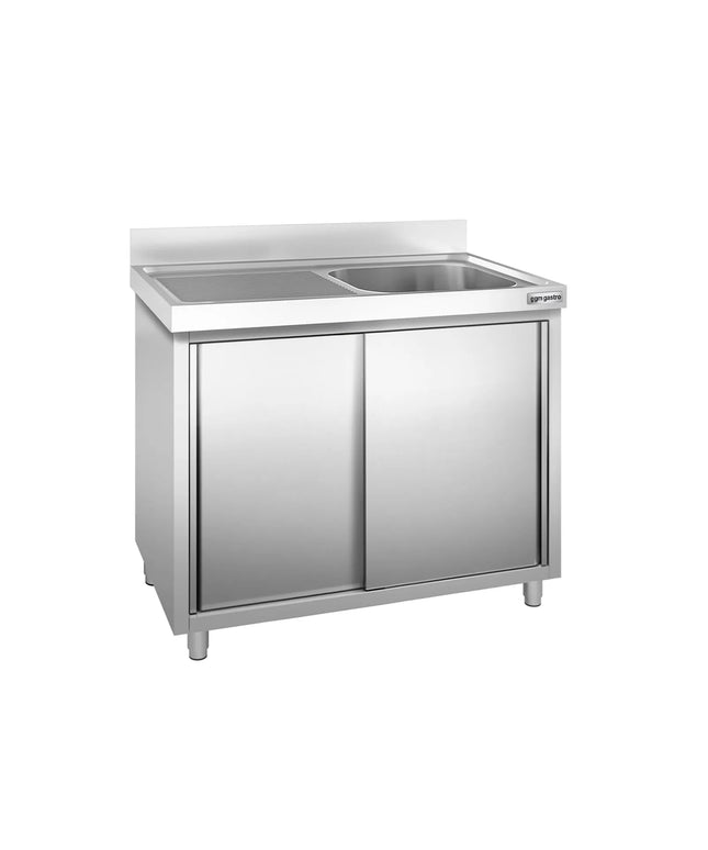 GGM Gastro Tủ Bồn Rửa Inox PREMIUM - 1200x600mm - 1 Chậu Bên Phải