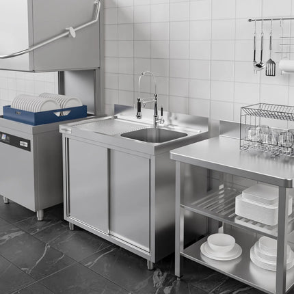 GGM Gastro Tủ Bồn Rửa Inox PREMIUM - 1200x600mm - 1 Chậu Bên Phải