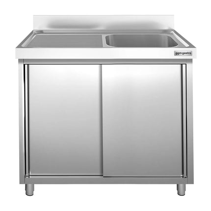 GGM Gastro Tủ Bồn Rửa Inox PREMIUM - 1200x700mm - 1 Chậu Bên Phải