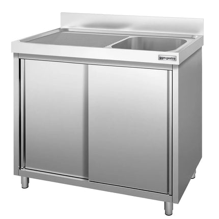 GGM Gastro Tủ Bồn Rửa Inox PREMIUM - 1200x700mm - 1 Chậu Bên Phải