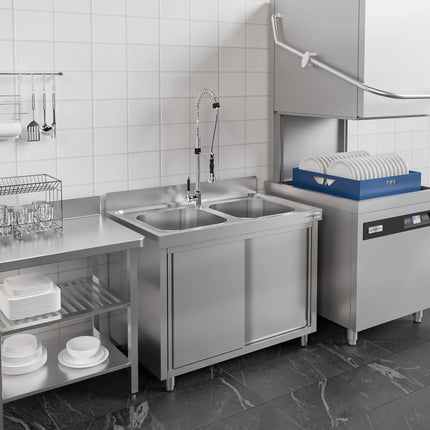 GGM Gastro Tủ Bồn Rửa Inox PREMIUM - 1200x700mm - 1 Chậu Bên Phải