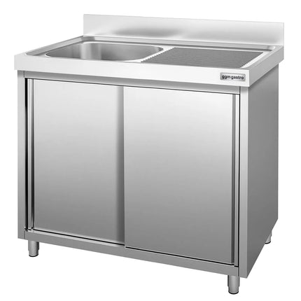 GGM Gastro Tủ Bồn Rửa Inox PREMIUM - 1200x700mm - 1 Chậu Bên Trái