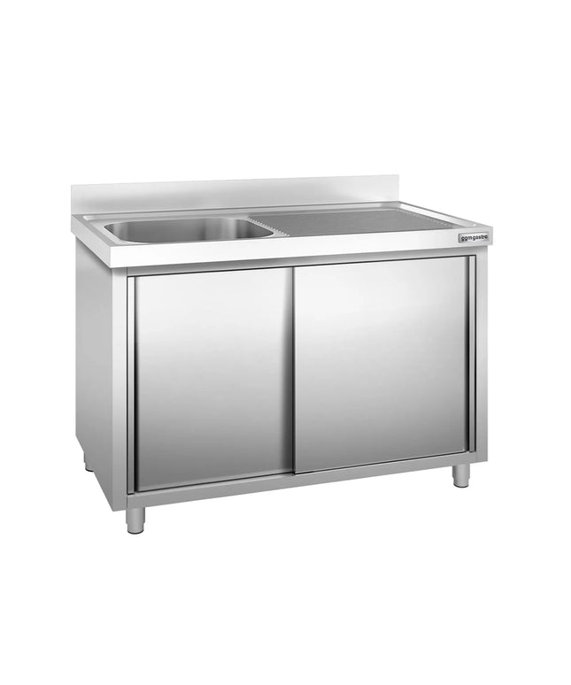 GGM Gastro Tủ Bồn Rửa Inox PREMIUM - 1400x600mm - 1 Chậu Bên Trái