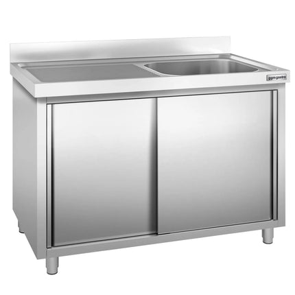 GGM Gastro Tủ Bồn Rửa Inox PREMIUM - 1400x700mm - 1 Chậu Bên Phải