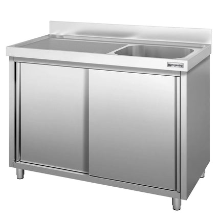 GGM Gastro Tủ Bồn Rửa Inox PREMIUM - 1400x700mm - 1 Chậu Bên Phải