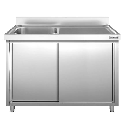 GGM Gastro Tủ Bồn Rửa Inox PREMIUM - 1400x700mm - 1 Chậu Bên Trái