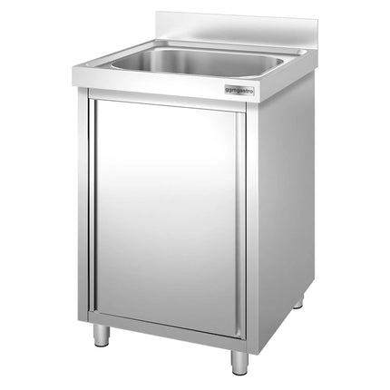 GGM Gastro Tủ Bồn Rửa Inox PREMIUM - 600x600mm - 1 Chậu Giữa