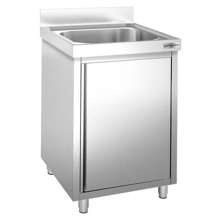 GGM Gastro Tủ Bồn Rửa Inox PREMIUM - 600x700mm - 1 Chậu Giữa