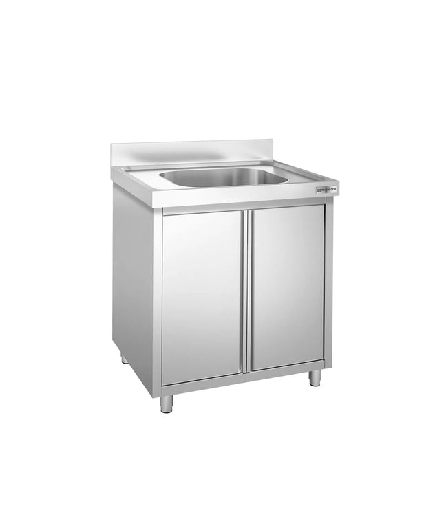 GGM Gastro Tủ Bồn Rửa Inox PREMIUM - 800x700mm - 1 Chậu Giữa