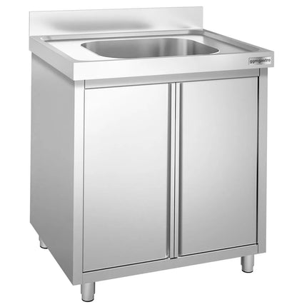 GGM Gastro Tủ Bồn Rửa Inox PREMIUM - 800x700mm - 1 Chậu Giữa