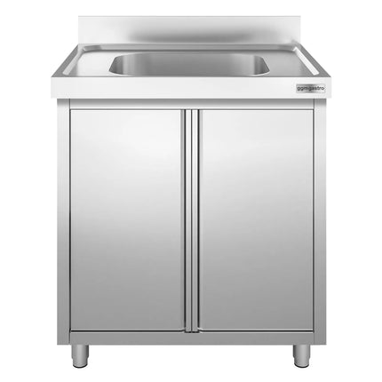 GGM Gastro Tủ Bồn Rửa Inox PREMIUM - 800x700mm - 1 Chậu Giữa