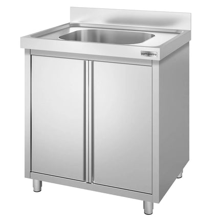 GGM Gastro Tủ Bồn Rửa Inox PREMIUM - 800x700mm - 1 Chậu Giữa