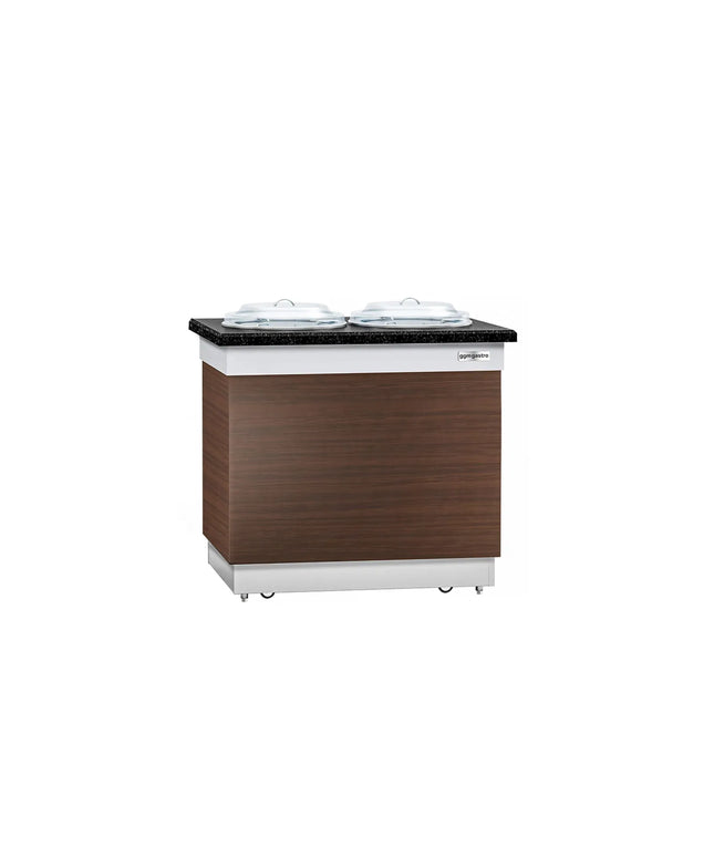 GGM Gastro Tủ Giữ Nóng Đĩa DUBLIN - 1kW - 700mm - Có Bánh Xe - 100 Đĩa - Mặt Đá Granite