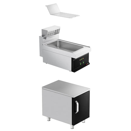 GGM Gastro Tủ Giữ Nóng Khoai Chiên Điện - 1.17kW - 1x GN 1/1 - Có Tủ Bệ - 1 Cánh