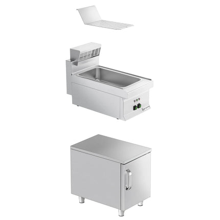 GGM Gastro Tủ Giữ Nóng Khoai Chiên Điện - 1.17kW - 1x GN 1/2 - Có Tủ Bệ - 1 Cánh