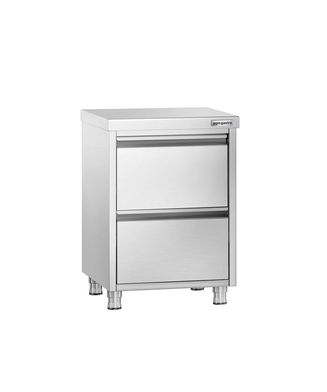 GGM Gastro Tủ Ngăn Kéo PREMIUM - Thép Không Gỉ - 2 Ngăn Kéo - 500x600mm