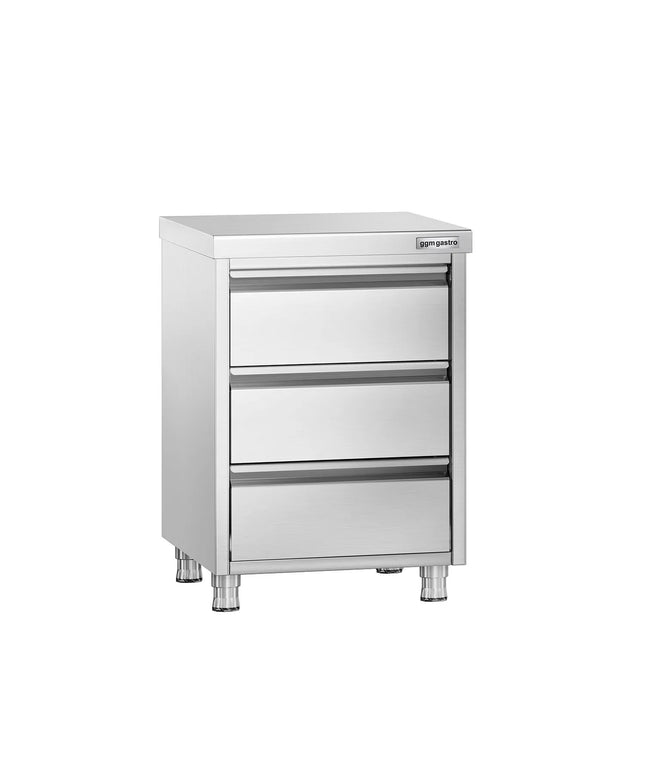 GGM Gastro Tủ Ngăn Kéo PREMIUM - Thép Không Gỉ - 3 Ngăn Kéo - 500x600mm