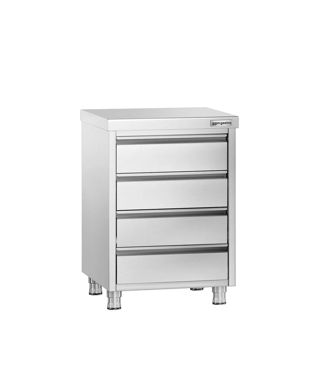 GGM Gastro Tủ Ngăn Kéo PREMIUM - Thép Không Gỉ - 4 Ngăn Kéo - 500x600mm