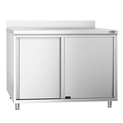 GGM Gastro Tủ Sàn Thép Không Gỉ PREMIUM - 1000x800mm - Cửa Lùa & Gờ Chắn