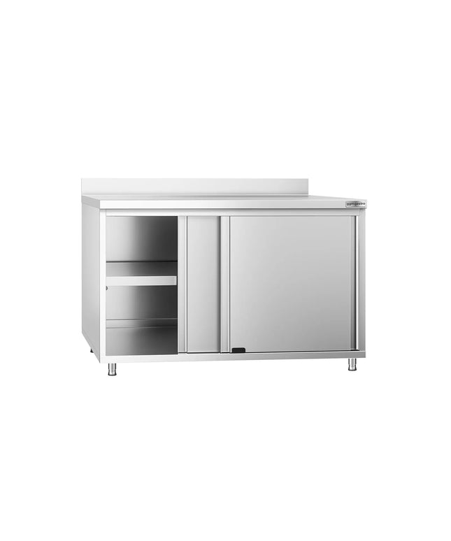 GGM Gastro Tủ Sàn Thép Không Gỉ PREMIUM - 1200x800mm - Cửa Lùa & Gờ Chắn