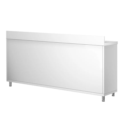 GGM Gastro Tủ Sàn Thép Không Gỉ PREMIUM - 1800x800mm - Cửa Lùa & Gờ Chắn