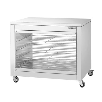 GGM Gastro Tủ Trưng Bày Giữ Nóng - Cửa Lùa Kính Trước & Tấm Kính Sau - 4 Tầng - 2kW - 1098x480x840mm