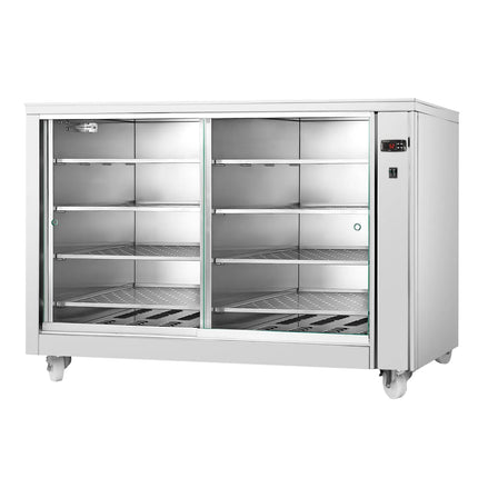 GGM Gastro Tủ Trưng Bày Giữ Nóng - Cửa Lùa Kính Trước & Tấm Kính Sau - 8 Tầng - 2kW - 1395x910x1020mm