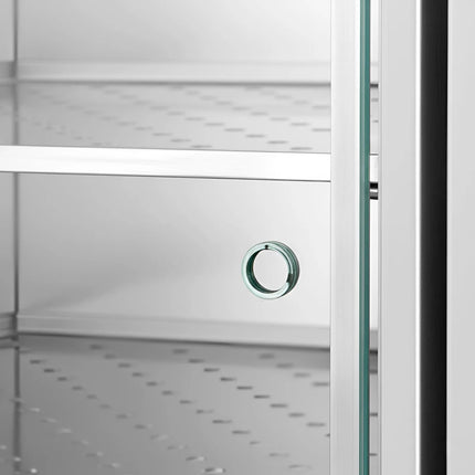 GGM Gastro Tủ Trưng Bày Giữ Nóng - Cửa Lùa Kính Trước & Tấm Kính Sau - 8 Tầng - 2kW - 1395x910x1020mm