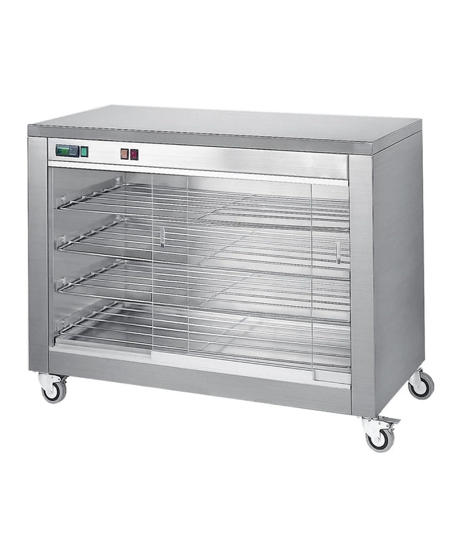 GGM Gastro Tủ Trưng Bày Giữ Nóng - Cửa Lùa Trước & Sau - 4 Tầng - 1.8kW - 940x690x880mm