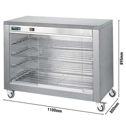 GGM Gastro Tủ Trưng Bày Giữ Nóng - Cửa Lùa Trước & Sau - 4 Tầng - 2kW - 1100x800x895mm