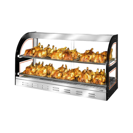 GGM Gastro Tủ Trưng Bày Giữ Nóng Gà Quay - 1098mm - 1.8kW - 2 Tầng