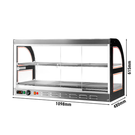 GGM Gastro Tủ Trưng Bày Giữ Nóng Gà Quay - 1098mm - 1.8kW - 2 Tầng