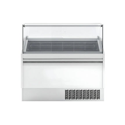 GGM Gastro Tủ Trưng Bày Kem LEVI - 1310mm - Làm Lạnh Tĩnh - Đèn LED - Cho 7 Khay Napoli 5L - Trắng