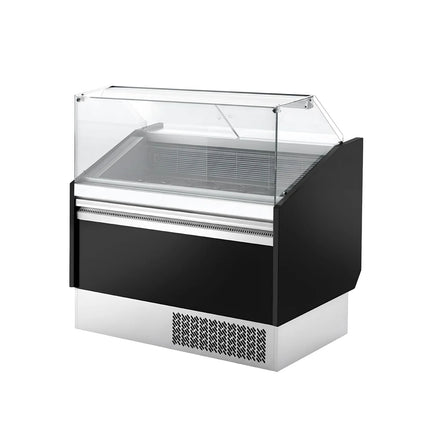 GGM Gastro Tủ Trưng Bày Kem LEVI - 1310mm - Làm Lạnh Tĩnh - Đèn LED - Cho 7 Khay Napoli 5L - Đen
