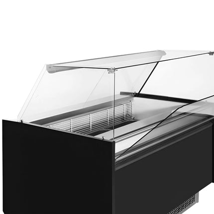 GGM Gastro Tủ Trưng Bày Kem LEVI - 1310mm - Làm Lạnh Tĩnh - Đèn LED - Cho 7 Khay Napoli 5L - Đen