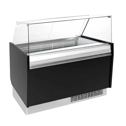 GGM Gastro Tủ Trưng Bày Kem LIAM - 1310mm - Làm Lạnh Tĩnh - Đèn LED - Cho 10 Khay Napoli 5L - Đen