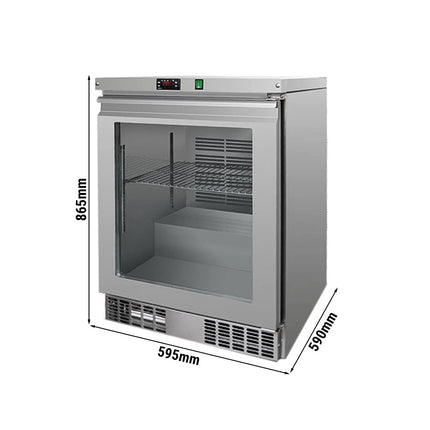 GGM Gastro Under-Counter Freezer Stainless steel PREMIUM - 110L - with 1 glass door
